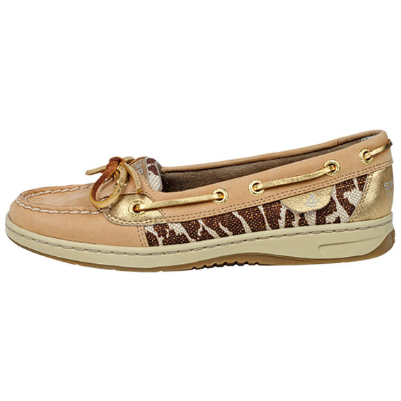 Women&rsquo;s Angelfish Leopard Shimmer Slip-On Boat Shoes image number 1