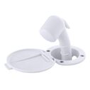 Recessed Shower Arctic White Cup & Lid, Small Arctic White Sprayer No Hook, 10' White Rubber Hose image number 2