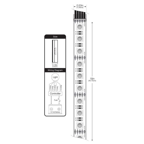 18" LED Flex Light Strip, RGBW, 2-Pack image number 8