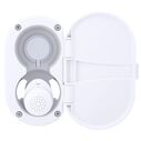 Aidack Transom Shower Hot/Cold Mixer, Arctic White Cup & Lid, Small Arctic White Sprayer, 6' Stainless Steel Hose, Chrome Aidack Handle image number 4