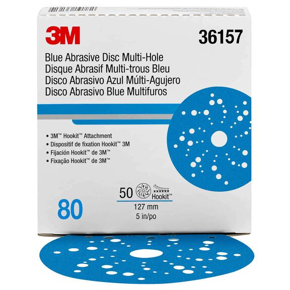 Hookit&trade; Blue Abrasive Discs, Multi-hole, 80 Grit image number 0