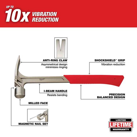 28oz. Milled Face Framing Hammer image number 1