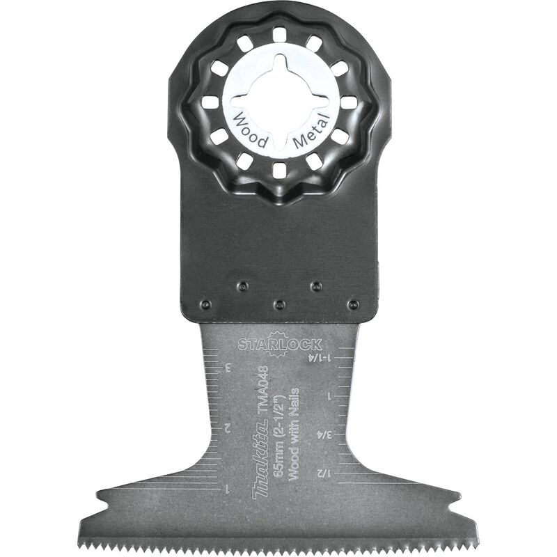 Makita Starlock Oscillating Multi-Tool 2-1/2" Bi-Metal Curved Plunge Cut Blade | For Boats | by West Marine