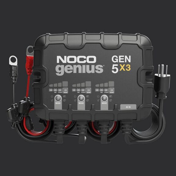 Noco Genius GENPRO5X3 Onboard Waterproof Marine Battery Charger with Precision Smart Charging, Battery Repair Mode and Advanced Temperature Compensation, 15 Amp, 12V, 3-Bank image number 1