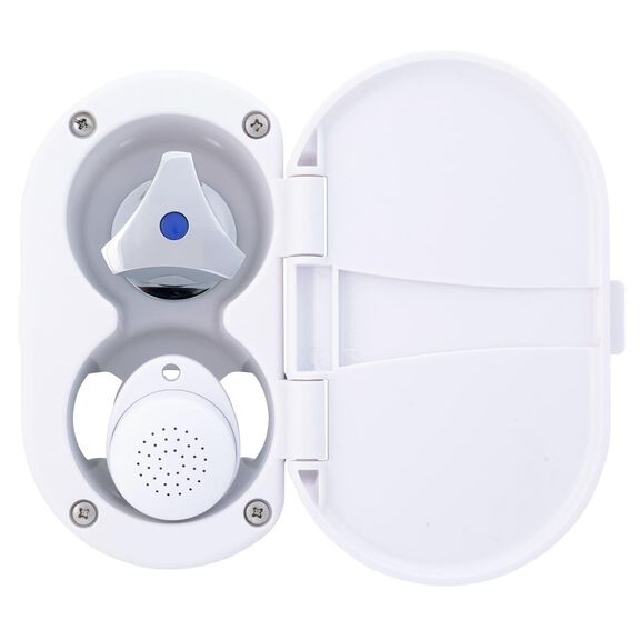 Trinidad Transom Shower Cold Only, Arctic White Cup & Lid, Small Arctic White Sprayer, 10' White Rubber Hose, Chrome Trinidad Handle image number 6