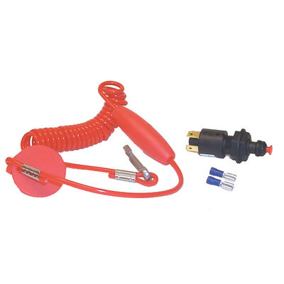Emergency Cut-off Switch With Coiled Lanyard