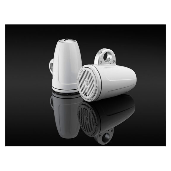 M3-770ETXv3-Gw-C-Gw 7.7" Enclosed Marine Coaxial Speaker System, Gloss White, White Classic Grilles image number 1
