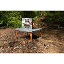Crazy Creek Pack Table, Compact 12" x 12" Outdoor Folding Table, Gray and Orange image number 1