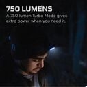 EINSTEIN 750 Lumen Headlamp, 4 AAA Batteries Included image number 5