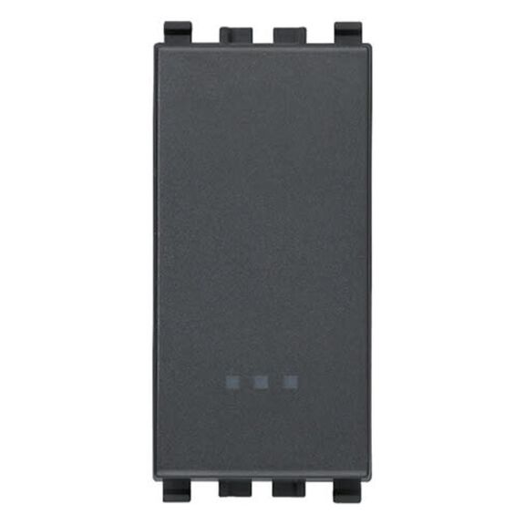 Vimar Eikon 1P 16AX 2-Way (3-Way) Switch, Lightable, Replaceable Button, Grey image number 0