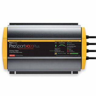 ProSportHD20 Onboard Waterproof Smart Marine Battery Charger with Selectable Charging Profiles and Ignition and Reverse Polarity Protection, 20 Amp, 3-Bank