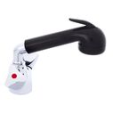 Trinidad Head/Shower Combo Faucet Large Black Sprayer No Hook, 6' Stainless Steel Hose Chrome/Black image number 2