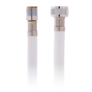 Hose 10' Rubber PVC 15/1 Metric-M + 1/2" NPS-F White