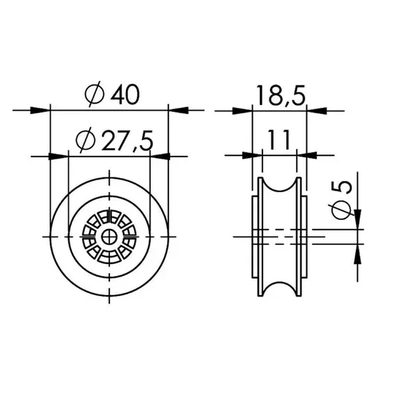 SHEAVE ASSY 40MM image number 1