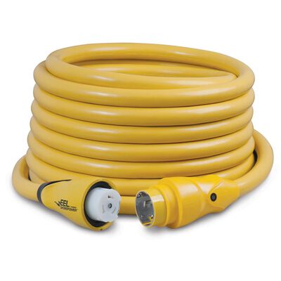 50' EEL 3 Conductor ShorePower Cordset, 50A 125V, Yellow