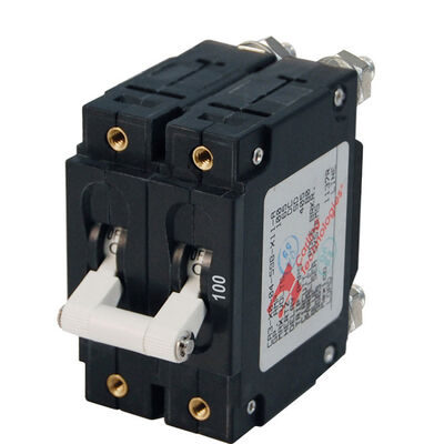 C-Series Double Pole White Toggle Circuit Breakers