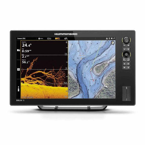 SOLIX 15 CHIRP MEGA SI+ G3 Fishfinder/Chartplotter Combo with Transducer and Basemap Charts image number 4
