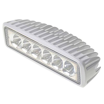 Six LED Aluminum Spreader/Docking Light with Stainless Steel Bracket, White