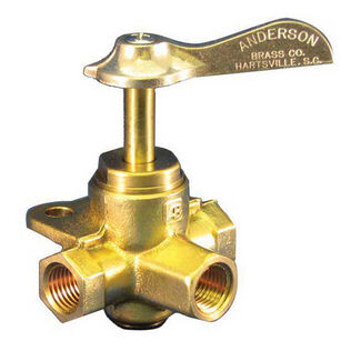 3/8" FNPT 3-Way Fuel Valve, Brass