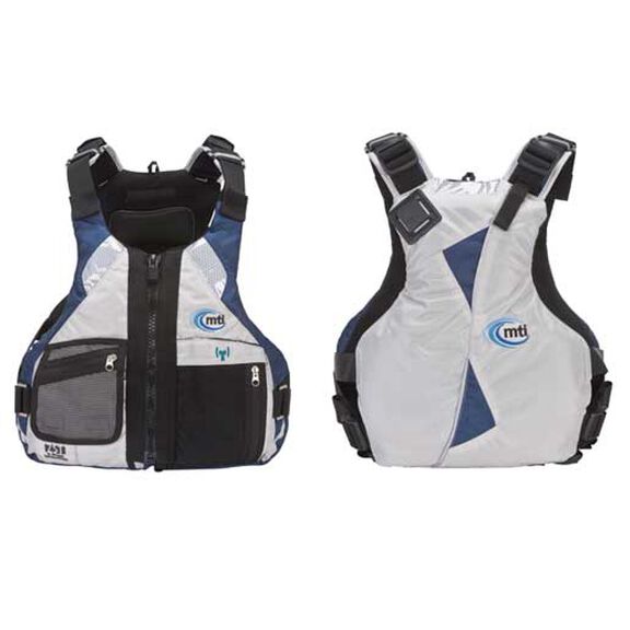 Slipstream Life Jacket, Size: S/M, Chest Size: 30"-40", Aluminum/Blue image number 0