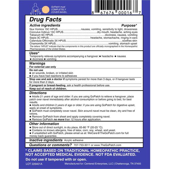 Hangover Relief Patches image number 1