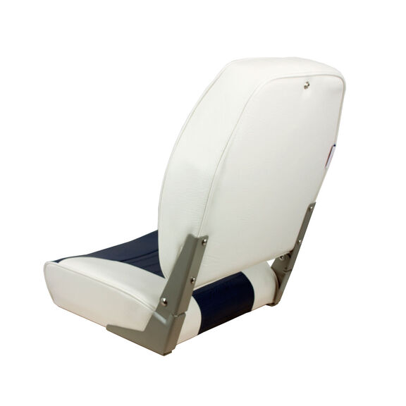 Blue and White High Back Folding Seat image number 2