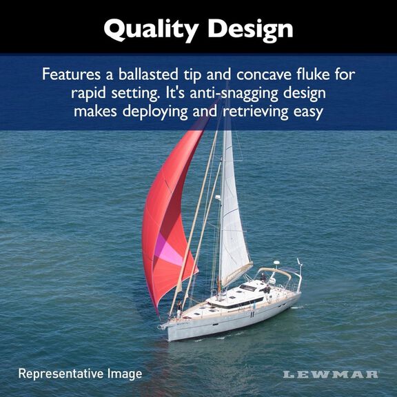 Epsilon Stainless Steel Anchor - 140 lb / 63 kg for Power and Sailboats image number 7