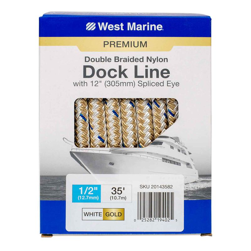 WEST MARINE Premium Double Braided Nylon Dock Line West Marine