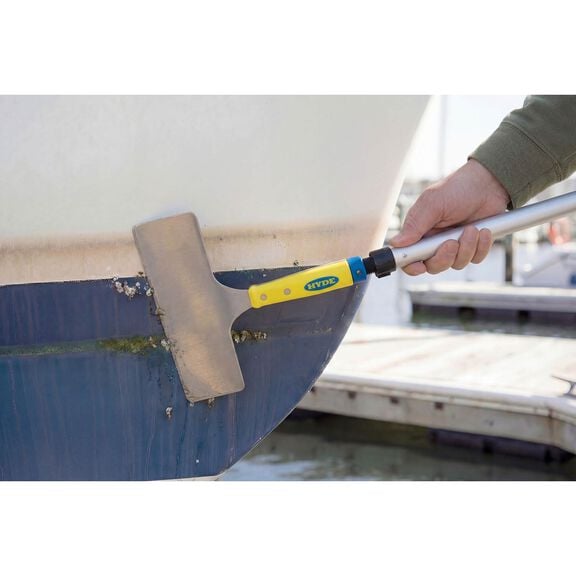 Marine 12'' Stainless Steel Stiff Blade Scraper Acme Threaded Handle image number 1