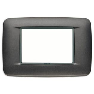 Vimar Eikon 20683.15 3-Module Round Cover Plate, Anthracite Matt