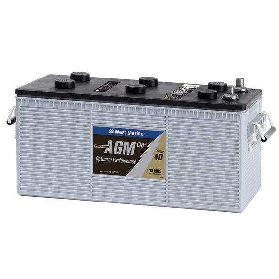 Group 4D Dual Purpose Marine AGM Battery,198 Amp Hours, 1110 Cold Cranking Amps, 1,420 Marine Cranking Amps, 380 Reserve Minutes image number 0