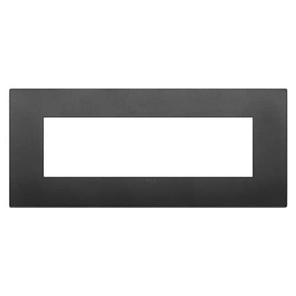 Vimar Arke 7-Module Classic Cover Plate, Technopolymer, Black image number 0