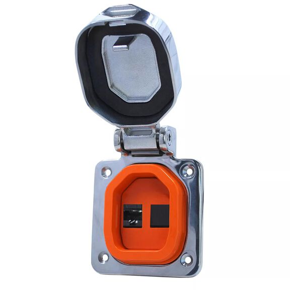 Single Ethernet Cable Connector, Stainless Steel image number 0