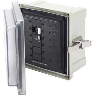Enclosed ELCI Main Circuit Breaker Panel, 50A 240V AC, ELCI Main and Two Blank Circuit Positions