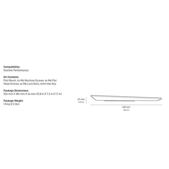 STARLINK Flat Mount - Performance Kit image number 1