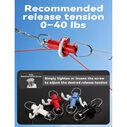 BLUEWING Progressively Tunable Premium Outrigger Release Clip, Blue, 2pcs image number 4