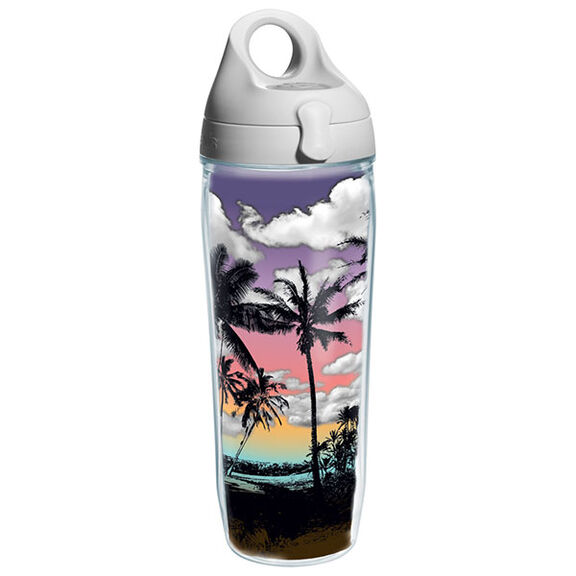 25 oz. Palm Trees Water Bottle Tumbler image number 0