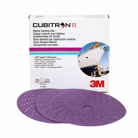 3M Cubitron II 947A Hookit Sanding Discs - 60 Grit, 6 Inch For Random Orbital Sanders