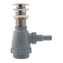 1-3/4" Drain, Touch Trap Sink Drain with Cover no Overflow, 3/4" & 1" Hose Barb Brushed Nickel image number 1