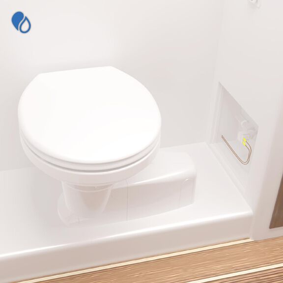 Maxlite + S Electric Marine Macerating Plastic Toilet with Solenoid Valve, 24 Volt image number 3