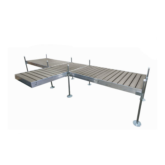 T-Shaped Aluminum Frame with PVC Gray Decking Complete Dock Packages image number 0