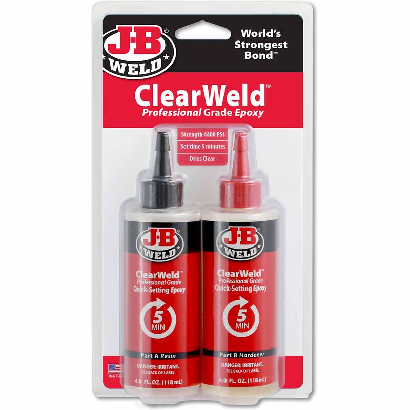 JB WELD ClearWeld Epoxy Pro Grade, 8 oz. West Marine