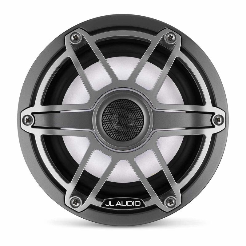 M6-650X-S-GmTi-i 6.5" Marine Coaxial Speakers, Gunmetal and Titanium Sport Grilles with RGB LED Lighting image number 5