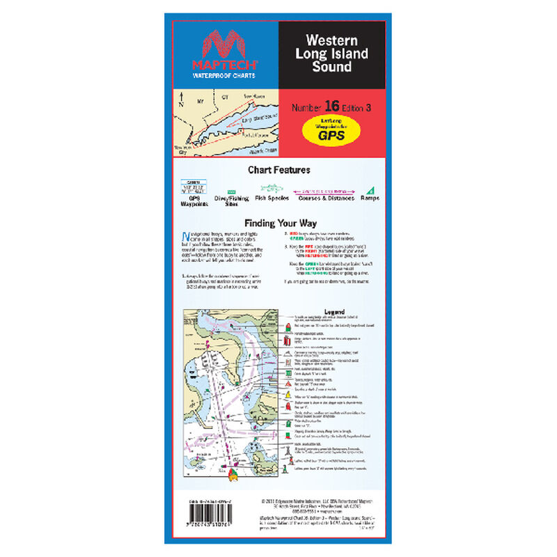 Western Long Island Sound Waterproof Chart, 3rd Edition image number 0