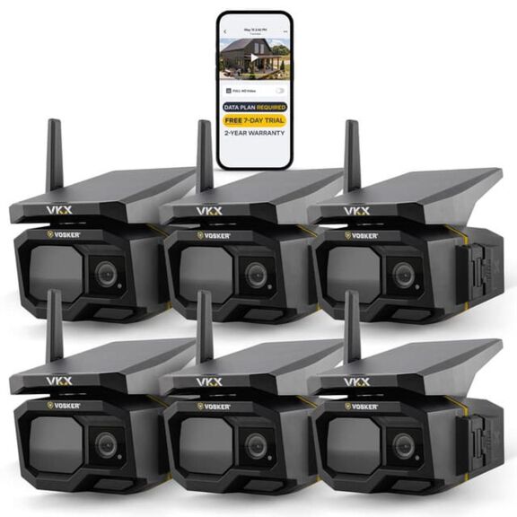 Vosker VKX Solar Powered 4G-LTE Outdoor Cellular Security Camera, No Wifi image number 0