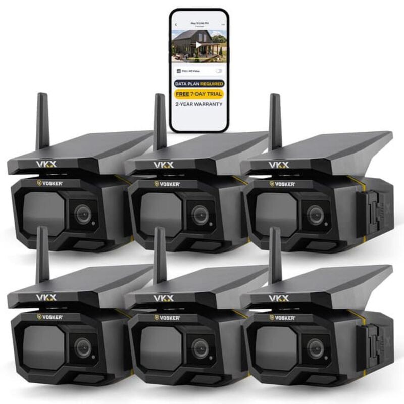 Vosker VKX Solar Powered 4G-LTE Outdoor Cellular Security Camera, No Wifi | by West Marine