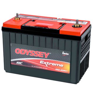 Odyssey Extreme Group 31 Dual Purpose AGM Battery with Thin Plate Pure Lead Technology, 103 Amp Hours, 1150 Cold Cranking Amps, 1370 Marine Cranking Amps, 220 Reserve Minutes, Single Terminal