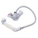 Trinidad Head/Shower Combo Faucet Classic Warm White Sprayer No Teeth, 6' Stainless Steel Hose Chrome/Warm White image number 1