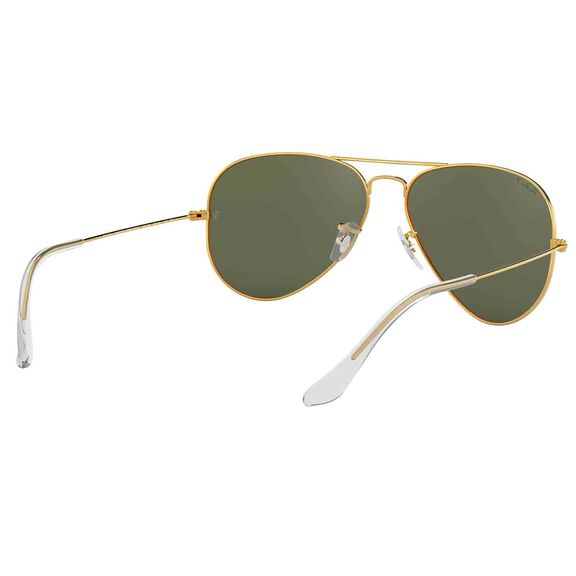 Aviator Large Metal Polarized Sunglasses image number 7