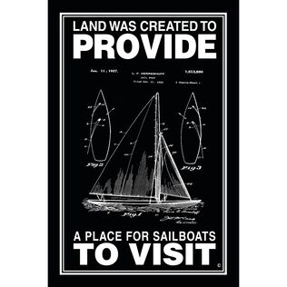 A Place for Sailboats to Visit Poster, Black